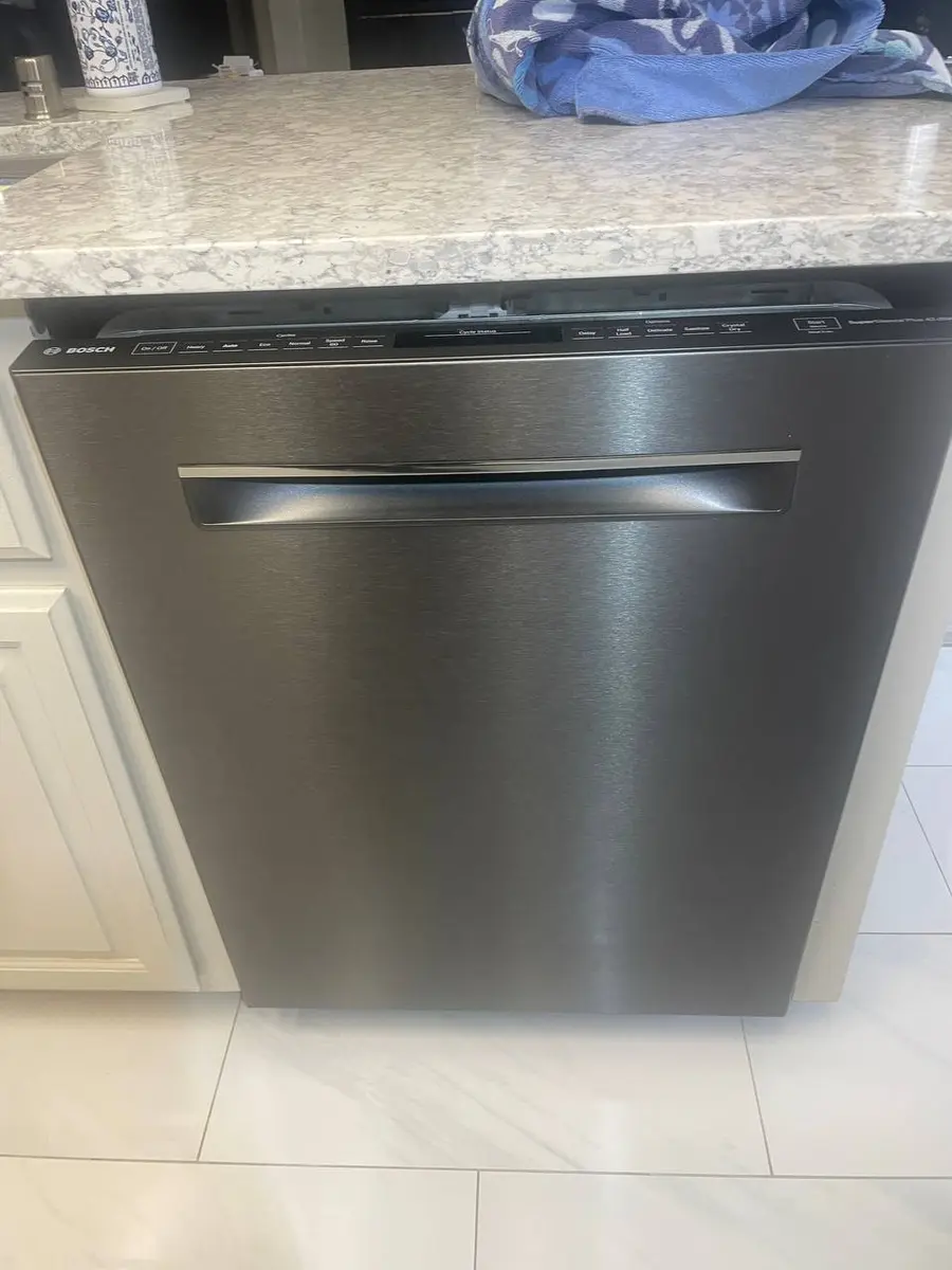 Bosch stainless steel dishwasher installed in modern kitchen — EasyBear repair