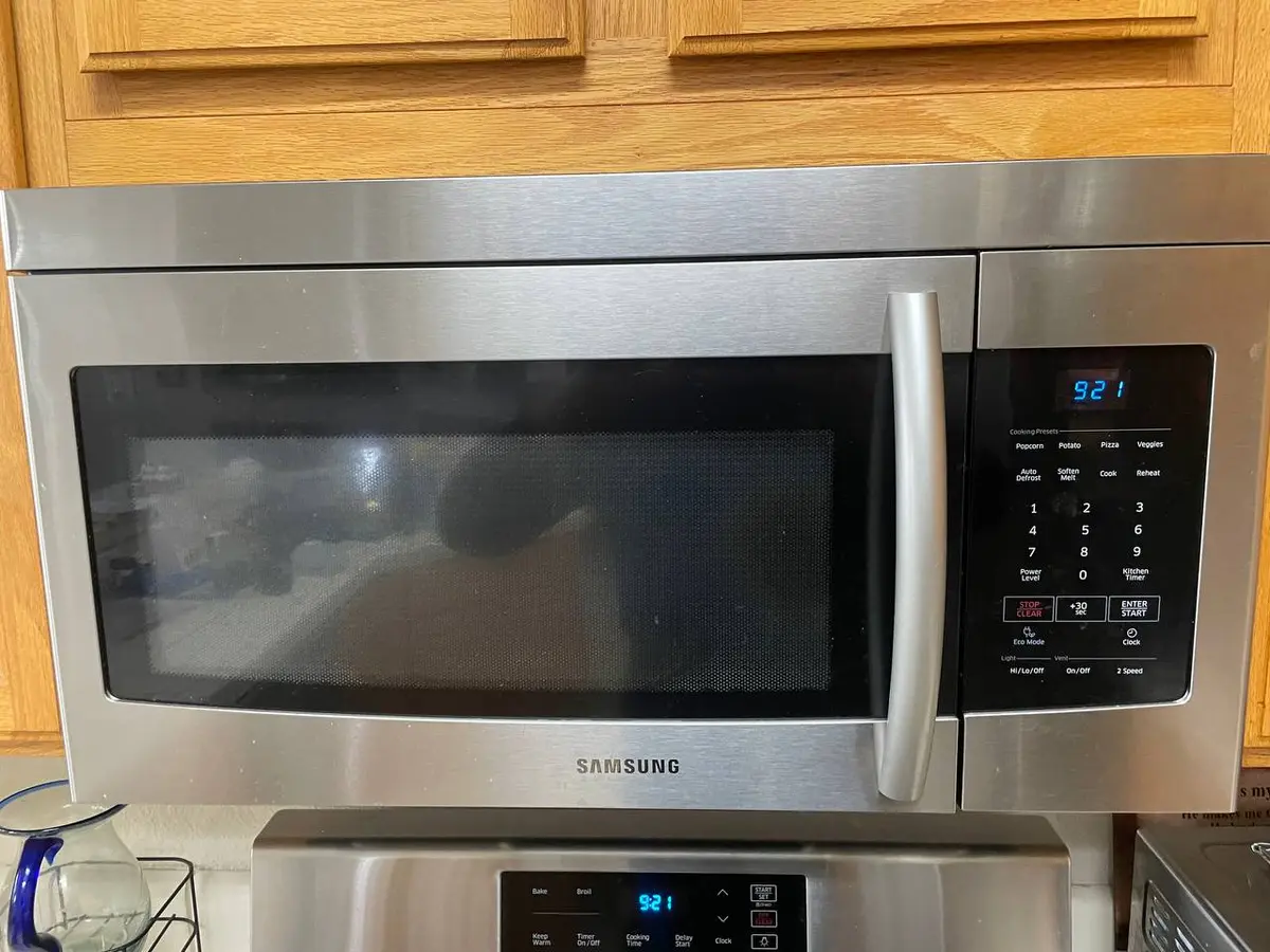 Samsung over-the-range microwave in modern kitchen — EasyBear repair