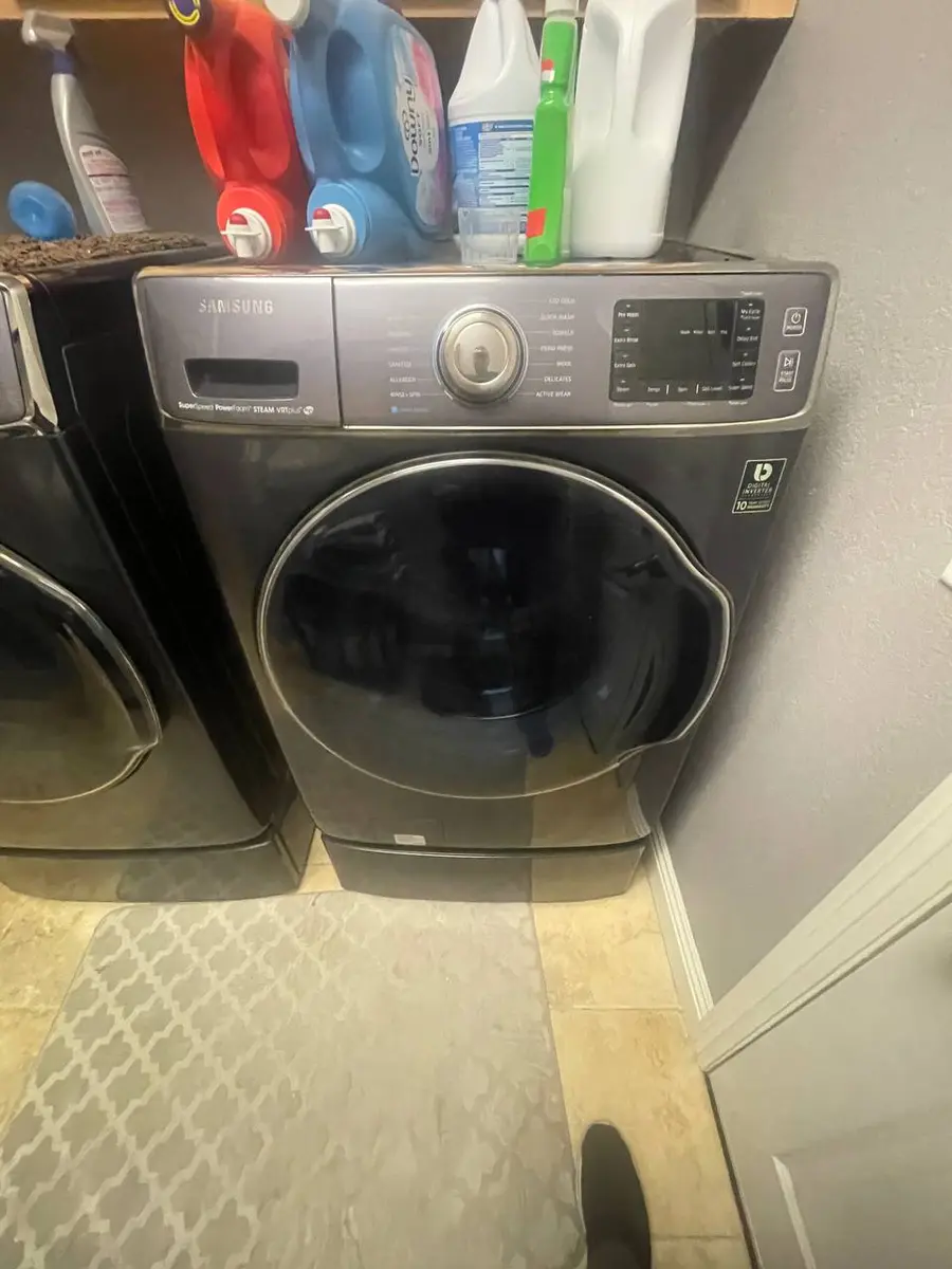Samsung front-load washer in stainless steel — EasyBear repair appointment